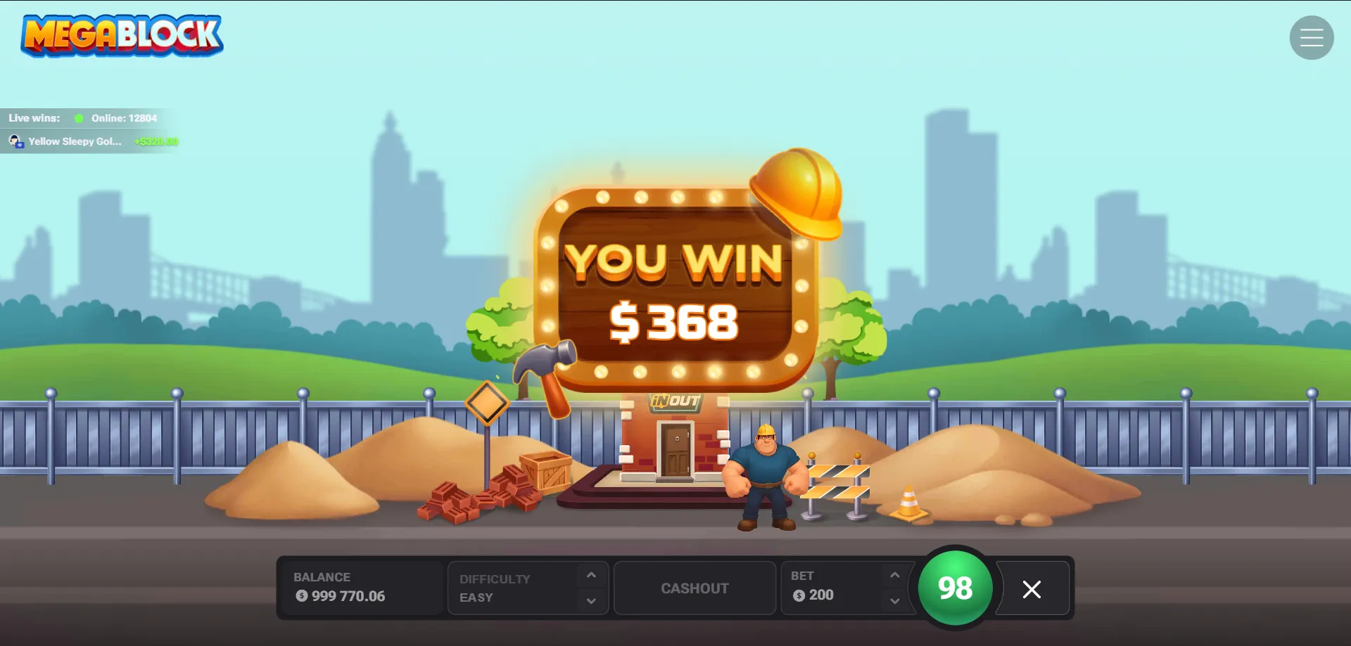 MegaBlock mobilos dizájn és retró arcade vizuális stílus